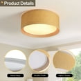 thumbnail image 5 of LEDET 15.7 in. Sepia Ceiling Light Rattan Weaving Shade Home Decor Pendant Lamp, 5 of 7