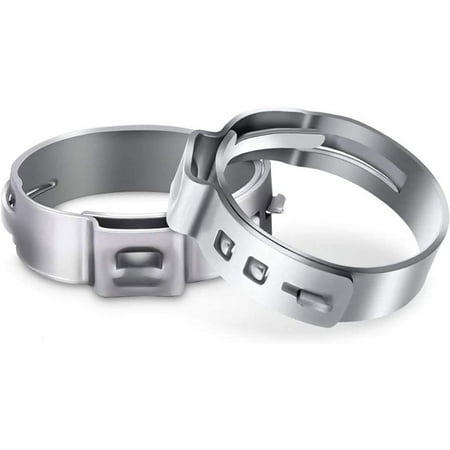 

PEX Fittings-20 Pack PEX Cinch Clamps 3/8 Inch-Durable Stainless Steel Cinch Crimp Rings Pinch Clamps for PEX Tubing Pipe Fitting Connections (3/8 Inch)