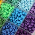 thumbnail image 2 of The Beadery Soft Pastel Color Bead Box, 2300 Plastic Matte Pony Beads- Unisex- 6263, 2 of 6