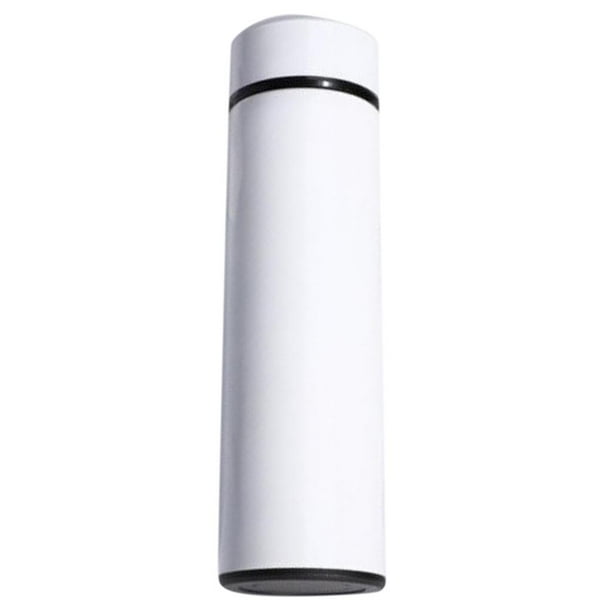 Taza de vacío térmica inteligente creativa de acero inoxidable, 500 ml a prueba de Blanco Sunnimix Copa de vacío de acero inoxidable