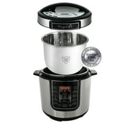 MegaChef 6 Quart Electric Pressure Cooker with 14 Pre-Set Multi-Function Features & Stainless Steel Pot