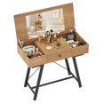 thumbnail image 1 of Topbuy Coiffeuse avec Miroir Rabattable Ensemble de Table de Maquillage avec Grand Tiroir et 6 Compartiments, 1 of 9