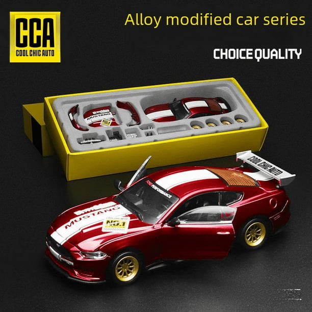 Color por coche de aleacion juguetes para ninos 1 42 Ford 2018 Mustang GT modelo estatico de carreras ensamblado en caja Walmart en linea