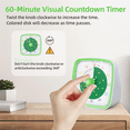 thumbnail image 2 of 60-Minute Visual with Night Light, Countdown ,Pomodoro with Rainbow Pattern for Kids and Adults Green, 2 of 6