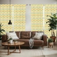 thumbnail image 2 of Ambesonne Chevron Window Curtains, Retro Zigzags Vertical, Each 28" W x 63" L, Green Yellow Orange, 2 of 5