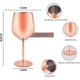 thumbnail image 2 of Stainless Steel Wine Glasses - 350ml Champagne Goblets (rose Gold), 2 of 4