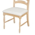 thumbnail image 5 of 4 Dining Chairs - Vintage Style, Serrated Back, Natural Rubberwood, 330lbs Weight Limit, Upholstered Ergonomic Design, 2 Colors Traditional With Back 4, Rubberwood Frame, Capacity, Soft Seating,, 5 of 5