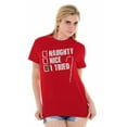 thumbnail image 3 of Xmas Checklist Naughty Nice Tried Plus Size Crewneck Graphic Tee Shirt Brisco Brands 3X, 3 of 5