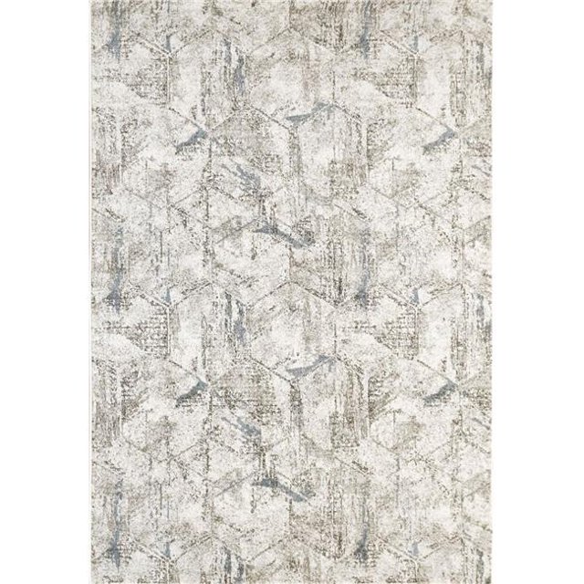 Dynamic Rugs AE2434056151 2 Pi x 3 Pi 11 Po Avenue 3405 Rectangle Tapis Moderne - 6151 Ivoire&44; Gris & Bleu