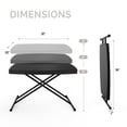 thumbnail image 3 of Small Adjustable Folding Table, 30" Portable Laptop TV Tray Desk, 13.8"-28" Height, HDPE Plastic & Steel Frame, 3 of 16