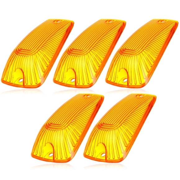 Cciyu Luz de marcador de cabina, 5 luces ámbar para techo superior, luz de circulación, cubierta de marcador de espacio para cabina, conjunto de marcador de cabina para Chevy GMC 1988-2000