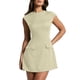 thumbnail image 1 of Minivestido de verano Dress Oten para mujer, manga corta, color caqui, 1 of 5