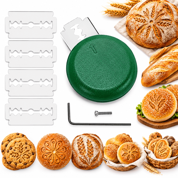HEYMKGO Sourdough Bread Lame Kit - Precision Dough Scoring Tool with 5Pcs Blades, Safe & Easy-to-Use Bread Scorer for Homemade Artisan Baking