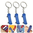 thumbnail image 4 of Blue Zinc Alloy Keychain for Hanging Keys Creative Gifts with Exquisite Details 3Pcs, 4 of 9