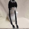 thumbnail image 4 of Wednesday Addams Cosplay Costume Set Halloween Carnival Party Costumes For Adult Kids, 4 of 5
