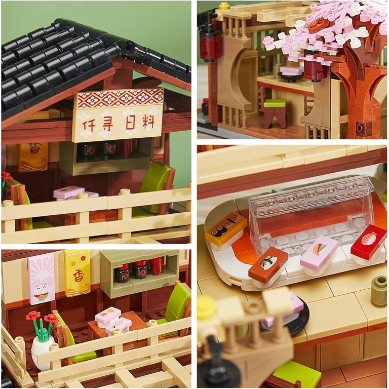 NAYIHOOP Japanese Sushi Shop House Building Sets for Adults Girls