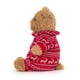thumbnail image 2 of Jellycat Bartholomew Bear Winter Pyjamas Soft Plushies Toys 11 Inch, Cuddly Bartholomew Bear Winter Pyjamas Soft Stuffed Animals Plush Toys Doll, Birthday Gift for Kids, 2 of 3