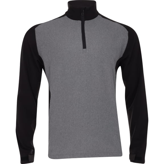 NEW Men's Callaway Golf Heathered Block 1/4 Zip Medium Grey Htr 2XL