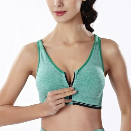 

Women s Workout Zipper Sports Bras Zipper Sports Bra Underwear Shockproof Breathable Perfect for Gym Running and Yoga