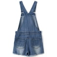 thumbnail image 2 of KIDSCOOL Girls Shorts Jeans Overall Summer Denim Jumpsuit Ripped Shortalls,9-10 Years, 2 of 8