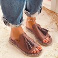 thumbnail image 5 of NOKIO Trendy Women'S Fashion Slippers Women's Ladies Fashion Casual Flat Fringe Shoes Slippers Open Toe Sandals Women's Flat Sandals Comfortable Fashion Slide Walking Summer Flat Slippers, 5 of 7