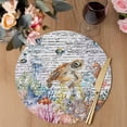 thumbnail image 3 of Brown Turtle Coastal Round 15 Inch Placemats Set of 4, Summer Beach Coral Seahorse Ocean Octopus HeatResistant Non Slip Place Mats for Dining Table, Wipeable Kitchen Table Mats for Housewarming, 3 of 9