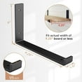 thumbnail image 2 of Xinhao Metal Shelf Brackets 4 Pack, Heavy Duty J Bracket with Lip, Industrial Rustic Wall Shelf Bracket，Black (9.25"), 2 of 8