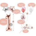 Happy First Birthday Decorations For Girls (53 Piece), Baby One Cake ...