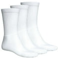 thumbnail image 3 of 3 6 12 Pairs Mens White Sports Athletic Work Crew Cotton Socks Size 9-11 10-13, 3 of 4