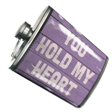 

NEONBLOND Flask You Hold My Heart Mother s Day Purple Vintage Wood Planks