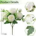 thumbnail image 2 of Dalrosia 4PCS Artificial Flowers Fake Peonies Silk Peony Bouquet Faux Flowers Bulk Arrangements for Decoration Vase Florals Arrangements Wedding Home Party Table, 2 of 5