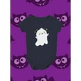 thumbnail image 3 of Funny Cartoon Ghost Bodysuit Infant -Image by Shutterstock,  18 Months, 3 of 4