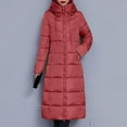 thumbnail image 2 of Women Puffer Jacket Hooded Warm Winter Plus Size Long Length Comfortable Thick Jacket Long Sleeved Jacket, 2 of 4