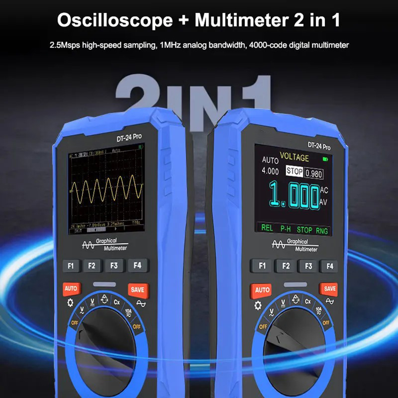 Handheld Multimeter & Oscilloscope Suitable for On Site Equipment Maintenance Repair Tasks Accurate Current Measurement