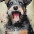 thumbnail image 6 of HAOXIT  Art Painting Schnauzer Dog Polyester Fabric Table Cover Non Slip Table Cloths for Round Tables Dining Wedding Birthday Parties Patio Decor 38-42, 6 of 8