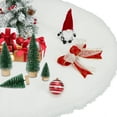 thumbnail image 2 of Christmas Tree Skirt, 48 Inch Faux Fur Plush Tree Skirt, Xmas Holiday Party Decor, 2 of 9