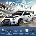 thumbnail image 4 of 1/43 Scale Alloy RC Drift Car with Adjustable Gyroscope, 2.4G 4WD 2 Driving Modes RC Racing Car with LED Lights, Desk Racer Model for Hobbyist, 4 of 5