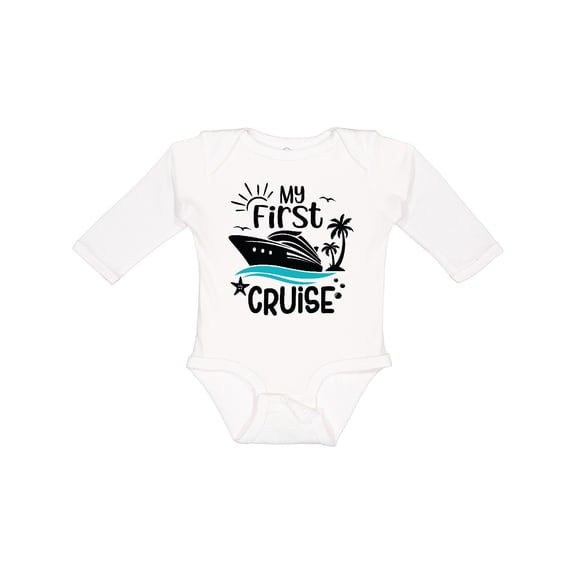 Inktastic My First Cruise Boys or Girls Long Sleeve Baby Bodysuit