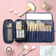 thumbnail image 4 of Organizador de brochas de maquillaje portátil, bolsa para brochas de maquillaje para viajes, puede contener más de 20 brochas, bolsa de cosméticos, estuche enrollable para brochas de maquillaje,, 4 of 8