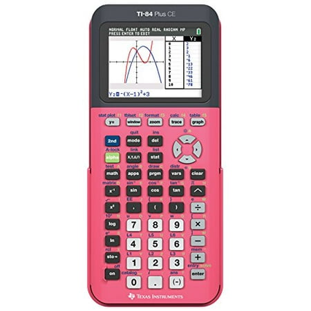 ti 84 calculator plus ce texas instruments graphing coral walmart