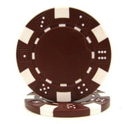 50 Striped Chip, 11.5gm, Brown By Trademark Poker Ship from US by