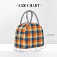 thumbnail image 2 of Easygdp Warm Orange Plaid Bolsa de Almuerzo Insulada Grande, Forro de Aluminio, Diseño Espacioso, a Prueba de Fugas, Ideal para Trabajo, Picnics, Viajes y Actividades al Aire Libre, 2 of 6
