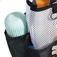 thumbnail image 5 of 1 Pc Mesh Beach Bag with Zipper Large Beach Tote for Women Beach Bags Waterproof Sandproof Toys Pool Swim Bag Travel Vacation Cruise Essentials, 11.22x7.09x11.02 Inch, Light Green, 5 of 5