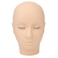 thumbnail image 1 of Lash Mannequin Head, 3 Layers Silicone Eyelash Mannequin Head with Eyelids, Eyelash Extension Makeup Practice Training Mannequin Doll Face Head for Lash Extension, 1 of 9