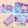 thumbnail image 6 of Younger Tree Baby Girl Swimsuit Long Sleeve Rash Guard One Piece Swimwear Hat Bathing Suit Set for 6-12 Months, 6 of 6