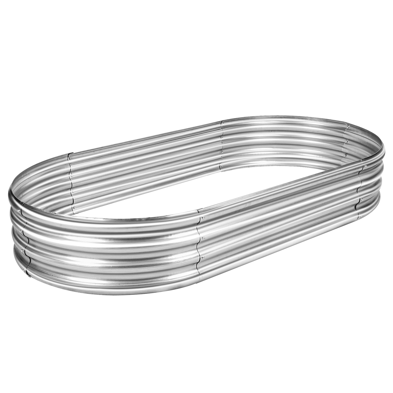 Asotewt Raised Garden Bed 5ft Oval Large Rot-Resistant Galvanized Metal Planter Box, 60"D x 29"W x11"H,Silver