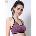 thumbnail image 6 of Gustave Women Yoga Seamless Bra Adjustable Strap Sports Bra Workout Gym Activewear Underwear "L,Rose Red", 6 of 11