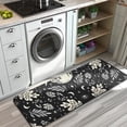 thumbnail image 3 of Black Gothic Moon Flower Star Pattern Kitchen Rug Mat,Kitchen Runner Rugs Non Skid Washable,Decorative Kitchen Floor Mats for Kitchen,Sink,Laundry,17"x47.2", 3 of 7
