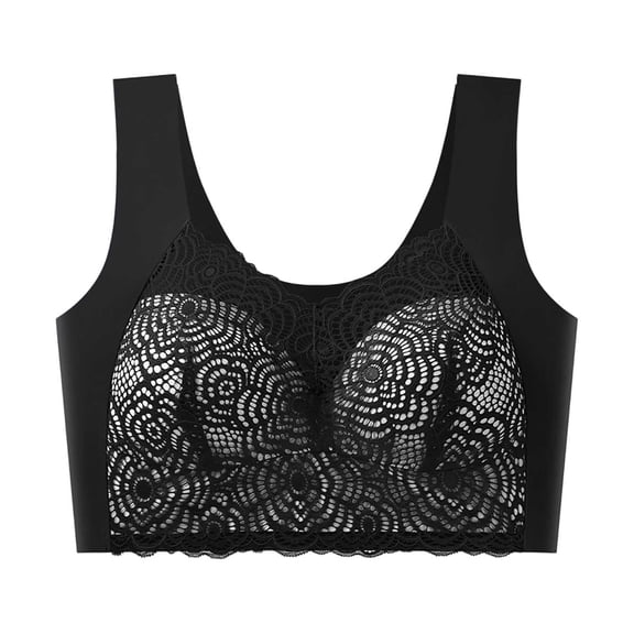 Wireless Bras for Women No Underwire Plus Size Lace Push Up Seamless Bra Size XXXL