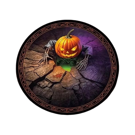 Halloween 3D Rug – Halloween Optical Illusion Rugs, Decorative Rugs with Depth Pattern, Soft & Durable Fabric, Halloween's Area Rugs for Living Room,23.62 in
